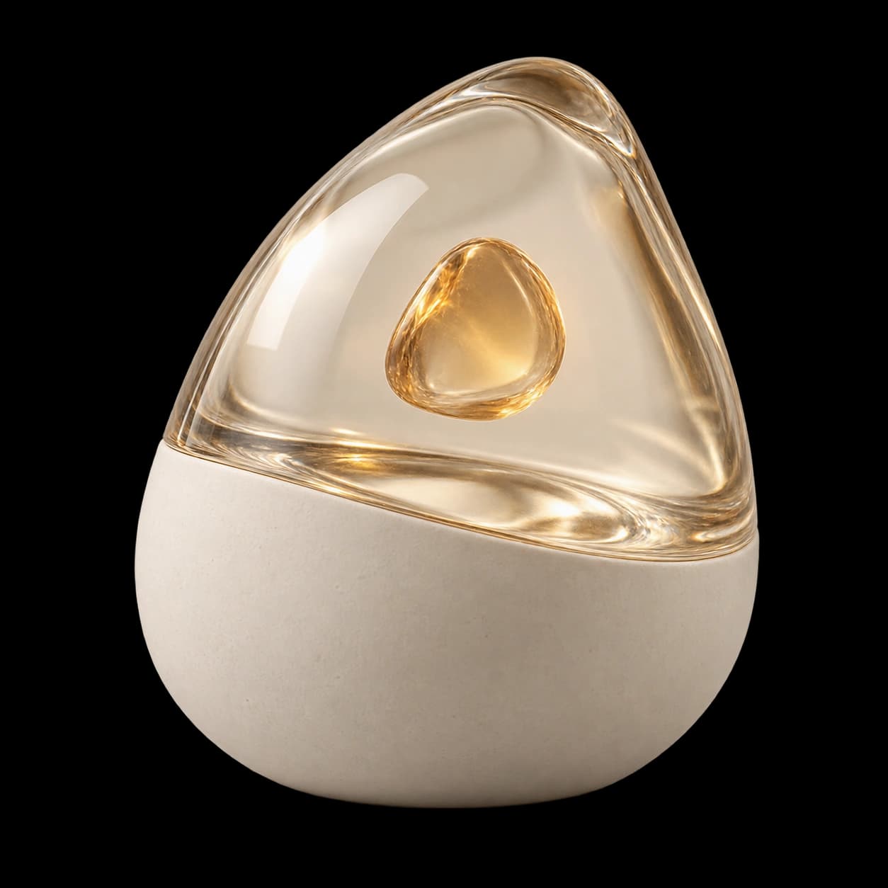 Later’s First Light memory capsule in golden glass and ceramic